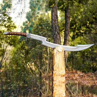 Long Handle Historic Egyptian Khopesh 25 Inch 5160 Carbon steel Blade Leather Sh - Image 1 of 4