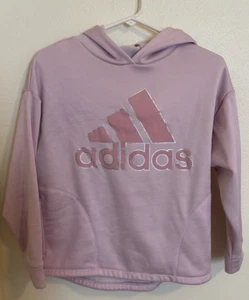 Girl's ADIDAS Youth Hoodie Color Light Pink Size Large (14) - Picture 1 of 3