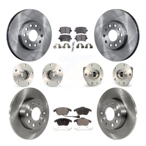 Front Rear Hub Bearing Disc Brake Rotor And Pad Kit (10Pc) For Volkswagen Rabbit - Picture 1 of 8