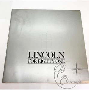 Folleto de ventas original de concesionario de autos Lincoln Town 1981 (P107) - Imagen 1 de 7
