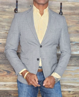 Chaqueta Blazer LkNw Michael Kors Mezcla de Lana Doble Ventilación Geo Sport 36S Foto 1 de 4