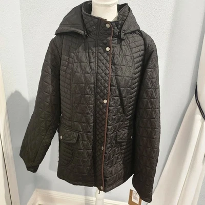 Weatherproof NWT Quilted Hooded Insulated Winter Jacket Black Size 2X - Image 1 of 4