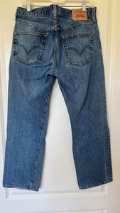 Levi's Herren Original 501 blau Knopfleiste gerades Bein Denim Jeans 34 x 30 - Bild 1 von 8