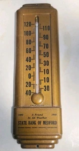 Vintage State Bank Of Medford Thermometer - Picture 1 of 6