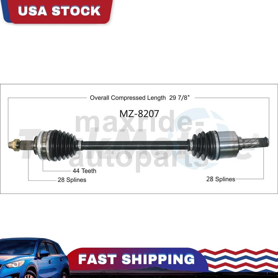 Junta de eje trasero izquierdo del lado del conductor CV compatible con Mazda MX-5 Miata 2006 2007 2008 2009 Foto 1 de 1