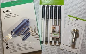 Cricut Accessory Bundle 3 Piece Set- Foil Transfer Kit, Pen Set, Engraving Tip - Picture 1 of 8