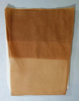 Medias de nailon transparente tejidas planas cosidas completamente a la moda 1Pr vintage ~ SIN MARCA ~ 11M Foto 1 de 4
