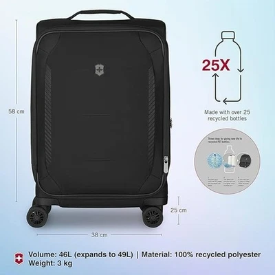 Victorinox Crosslight Large Upright Wheeled Suitcase BLACK  $530 - Image 1 of 4