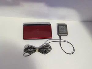 Nintendo DS Lite Console Crimson Red Black Fully Tested With Charger Complete - Picture 1 of 9
