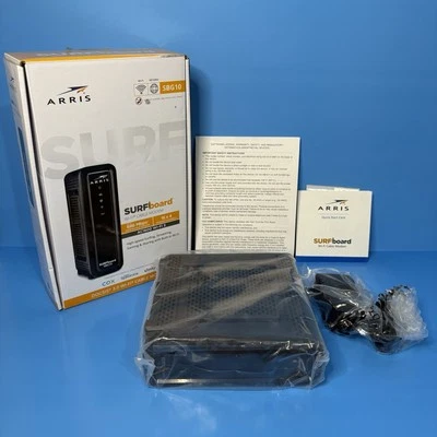 ARRIS SBG10 SURFboard  AC1600 Dual-Band Cable Modem  Router - Black - Image 1 of 4
