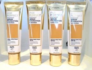 L'oreal Age Perfect Radiant Serum Foundation #45 Golden Vanilla 1 oz 4-PACK - Picture 1 of 2