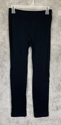 West Loop Leggings Womens Medium Large Black Textured Fleece Lined NEW- 4894 - Image 1 of 4