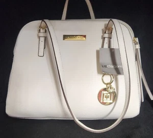 Borsa a mano Liz Claiborne in ecopelle con ciottoli nuova con etichette - bianca - Foto 1 di 6
