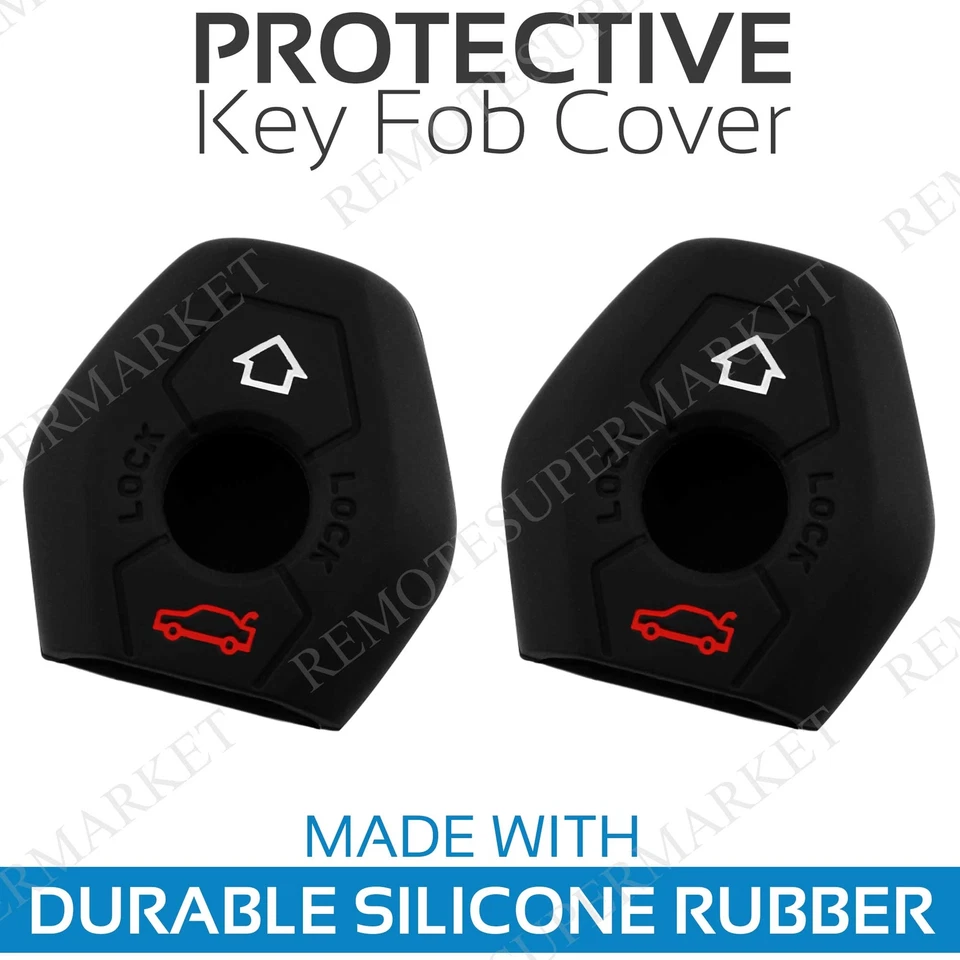 2 Key Fob Cover for 2003-2009 BMW Z4 Remote Case Rubber Skin Jacket - Image 1 of 1