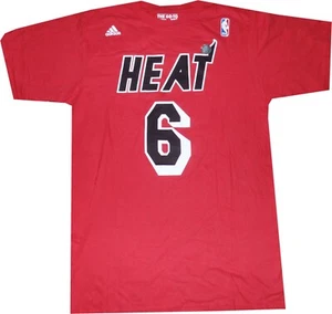 Lebron James Miami Heat Throwback Red adidas Shirt New tags - Picture 1 of 4