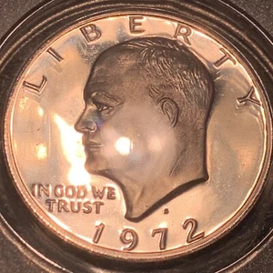 1972-S EISENHOWER DOLLAR PROOF PF 68 DCAM ANACS CERTIFIED SILVER $ ** A BEAUTY! - Bild 1 von 5