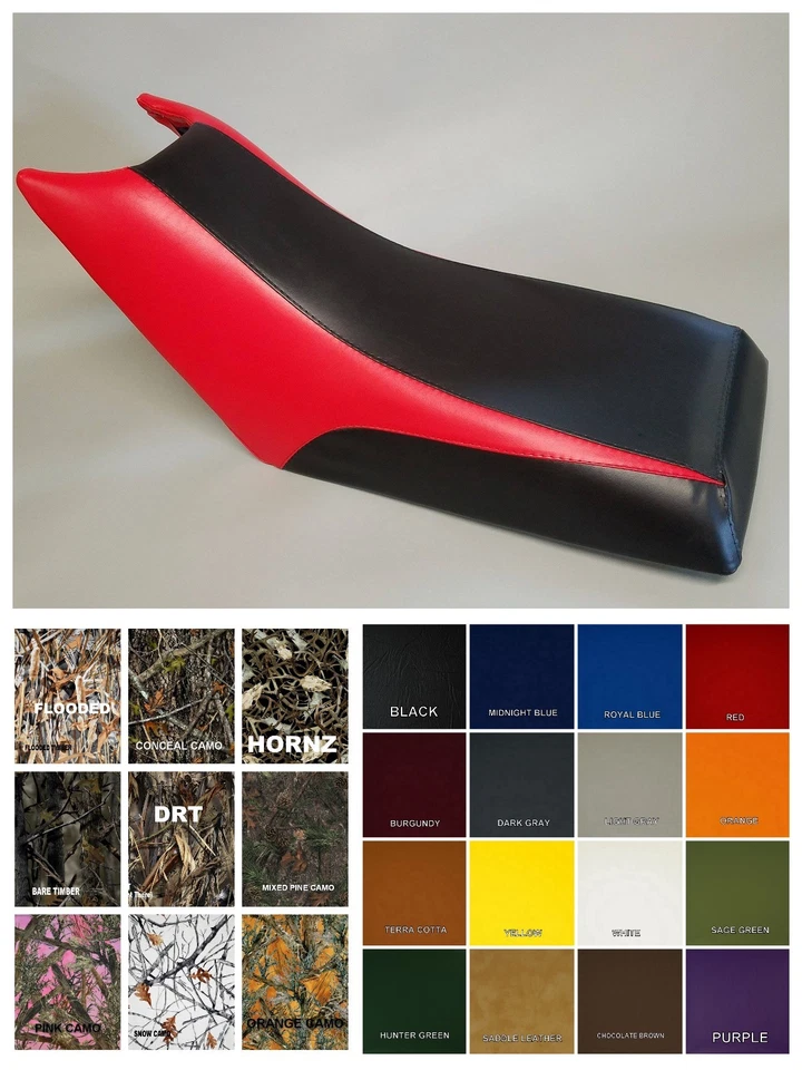 Yamaha CHAMP 100 Seat Cover YFM100 in 2-tone BLACK & RED or 25 colors (6pc) - Изображение 1 из 4