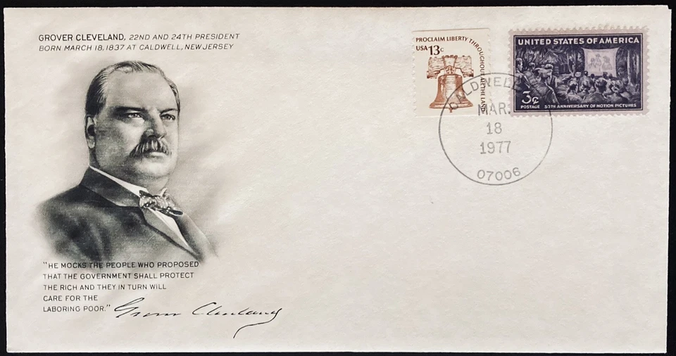 FDC~1976 22nd AND 24th PRESIDENT~GROVER CLEVELAND - Image 1 of 1