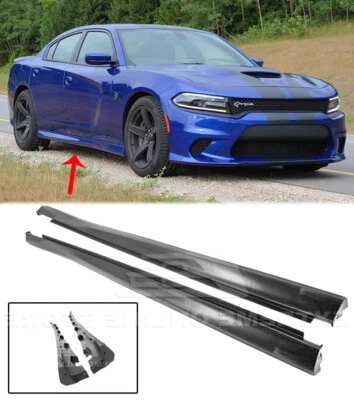 SRT Factory Style Side Skirts For 11-Up Dodge Charger Rocker Panel Pair Upgrade - Image 1 of 4