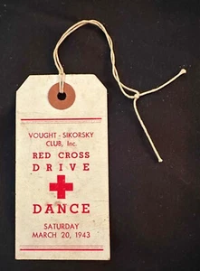 Judy Canova signed this 1943 Vought Sikorsky Red Cross Drive Dance Card! - Picture 1 of 5