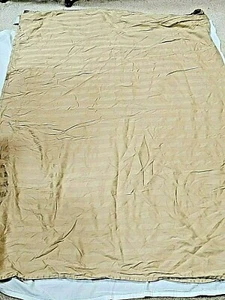 Hoja plana doble a rayas de algodón caqui Croft and Barrow 69"" x 96"" India - Imagen 1 de 8