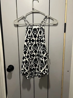 Everly Women's Blue Striped Open Back Tank Top Size S - Image 1 of 4