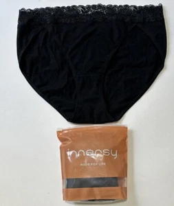 4 Pack INNERSY High Leg Black Lace Knickers Women Comfy Cotton Underwear Size 12 - Picture 1 of 4