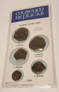 VINTAGE Spanish Silver Cobs Museum Replicas - Picture 1 of 2