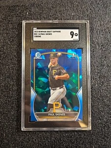 2023 PAUL SKENES RC SGC 9 MT Bowman Chrome Draft BDC-14 Sapphire 27270 ~1stB - Picture 1 of 5