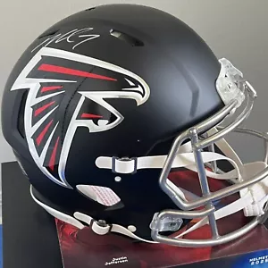 Casco auténtico autografiado por Michael Vick 2025 de la NFL tamaño completo FALCONS - Imagen 1 de 12