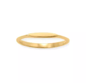 AzureBella Jewelry 14k Gold-plated Silver Flat Top Small Stackable Ring - Picture 1 of 2