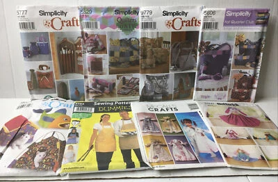 Lot Of 6 Sewing Patterns - Bags-Pet House-Apron-Blanket Buddy-Draft Stopper - Image 1 of 4