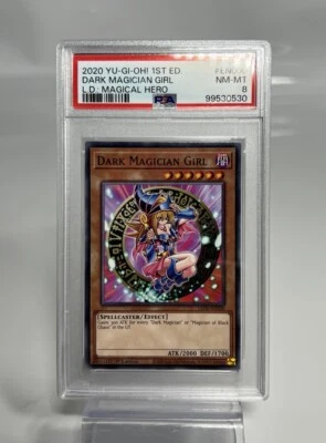 YuGiOh! Dark Magician Girl LED6-EN000 - PSA 8 - Image 1 of 2