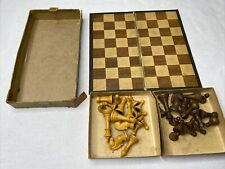 Vintage Magnetic Chess Set Complete magnetic bakelite? -READ