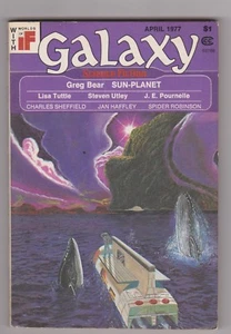 GALAXY April 1977 Greg Bear Lisa Tuttle Steven Utley Charles Sheffield - Picture 1 of 2