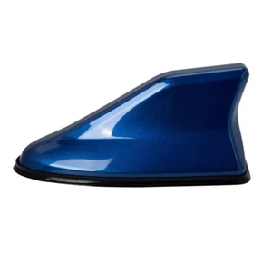 Universal Blue Shark Fin Style Radio Antenna FM/AM Aerial Roof Fit For Car SUV - Picture 1 of 12