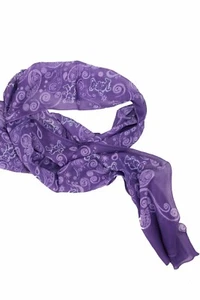 GRATEFUL DEAD LONG BEAR SCARF-BANDANA-MASK,HEADBAND, SCARF- COTTON-PURPLE Hippie - Picture 1 of 3
