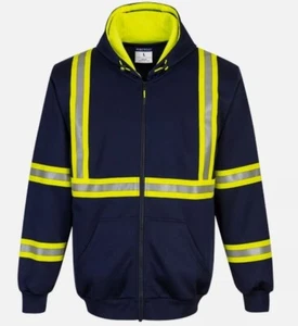 Portwest F130 Iona Enhanced Visibility Hoodie w Reflective Tape Hi Vis Size=L - Picture 1 of 1