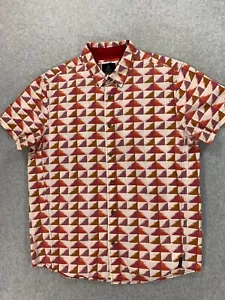 Camisa Prana 100% Orgánica Algodón Mangas Cortas con Botones (Para Hombre Mediana) Roja - Imagen 1 de 11