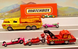 Matchbox F1 Race team x5 cars +Transporter +Corgi Tow truck 1970s - Picture 1 of 10