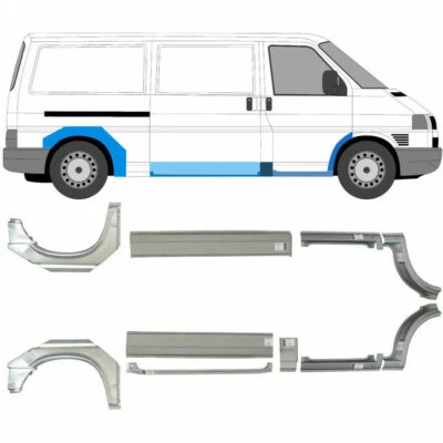 VW TRANSPORTER T4 LWB 90-03 10x Tole de reparation / Set - Image 1 of 4