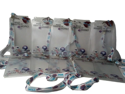Wholesale Lot of 10 Official NFL Superbowl XLII 42 Ticket Holder Lanyard Pin Cover