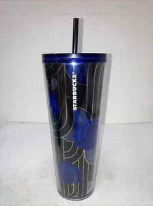 Starbucks 24oz Venti Cobalt Blue Rose Tumbler Herbst 2020 011116252 GEBRAUCHT LESEN - Bild 1 von 7