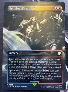 Fell Beast's Shriek (Borderless) (Surge Foil) Commander: El Señor de los Anillos: - Imagen 1 de 3