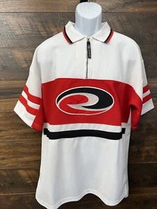 2YK Rewind NBA Poloshirt Herren Gr. XL Vintage Reißverschluss weiß schwarz rot Logo neu - Bild 1 von 21