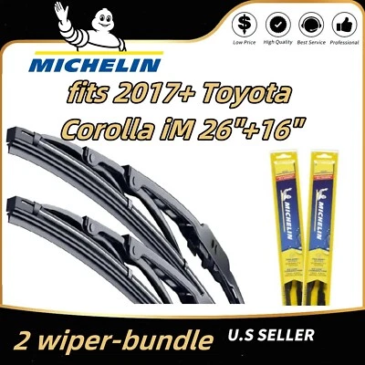 Paquete de 2 limpiaparabrisas premium para Toyota Corolla iM 2017+ - 19260/160 Foto 1 de 4