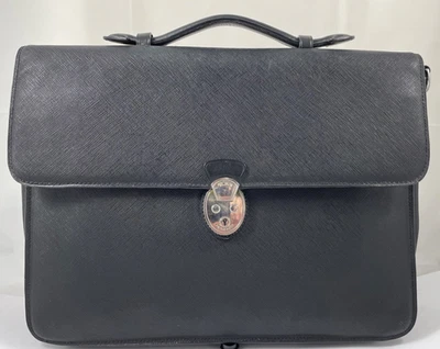 Tumi Women's Coated Canvas Briefcase Carry Handbag Shoulder Bag 73172D2 Black - Image 1 of 4