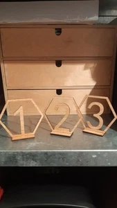 Tisch-Nummern Holz - NEU - Hochzeit, Fest, Feier, Geburtstag - Bild 1 von 3
