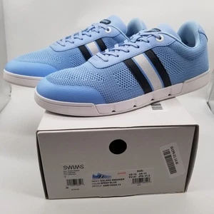 SWIMS Men Solaro Knit Sneakers Sz 14 Spray Blue Low Top Casual City Sport - Picture 1 of 7