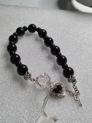 Gems En Vogue II Michael Valitutti Green Tourmaline Sterling Silver Bracelet ... - Image 1 of 4